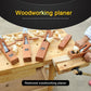 Woodworking hand planer tool, multiple units on a workbench with wood shavings