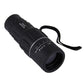 Black monocular telescope with neck strap and Field 18° scale on body