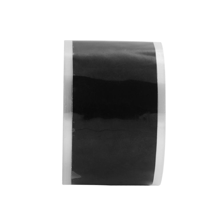 Black silicone self-adhesive tape strip with clear protective liner