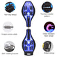 Blue luminous flash wheel skateboard with anti-slip grip, torsion plate, and brake design.