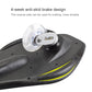 Skateboard front wheel with 4-way anti-skid brake and clear flashing wheel housing.