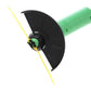 Black trimmer head with yellow cutting line and green center hub