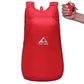 Foldable anti-splash backpack, red with top carry loop and PLAY-KING logo.