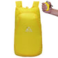 Foldable anti-splash backpack, yellow with top carry loop and PLAY-KING logo.