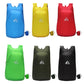 Multi-color foldable anti-splash backpacks: blue, yellow, red, green, olive, black.