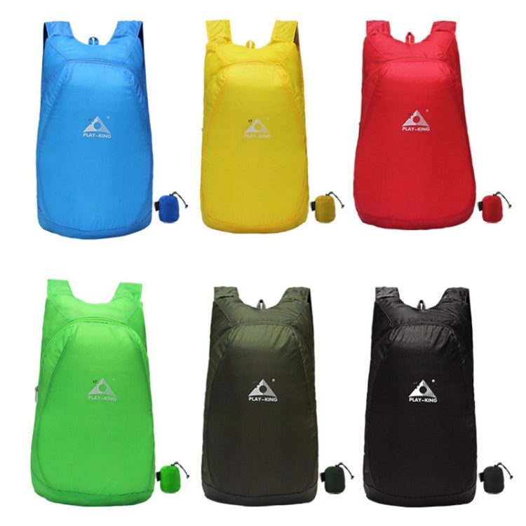 Multi-color foldable anti-splash backpacks: blue, yellow, red, green, olive, black.