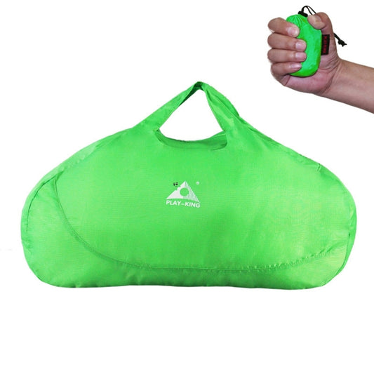 Green foldable anti-splash travel bag with top handle loop and PLAY-KING logo
