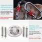 Aerial yoga hammock hardware set with red carabiners and stainless steel mounting plate