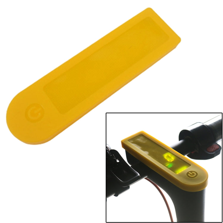 Yellow waterproof silicone LED sleeve with screen window and power icon