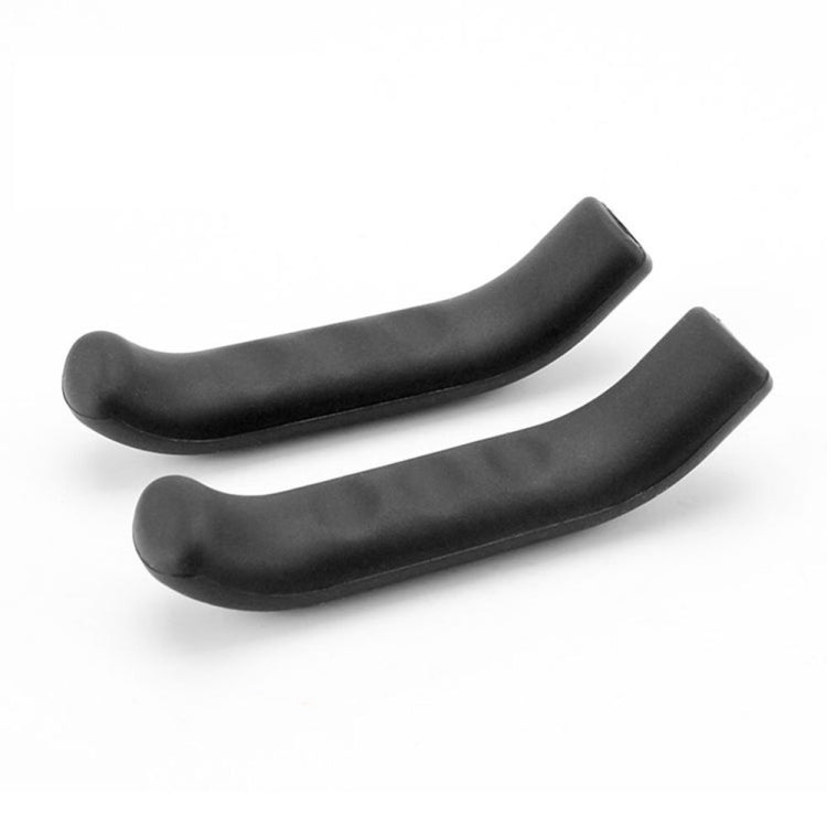 Pair of black silicone bicycle brake covers, curved protective sleeves