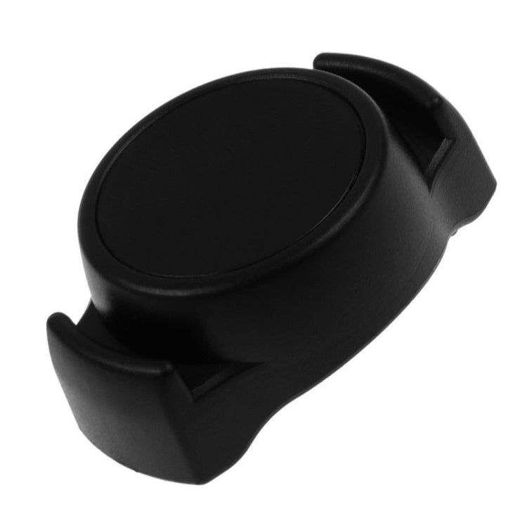 Black circular bicycle sensor mount with two side tabs
