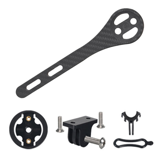 Matte carbon fiber bike code holder strap mount with mounting screws and bracket