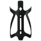 Black bike water bottle cage holder with tall center slot and open side supports