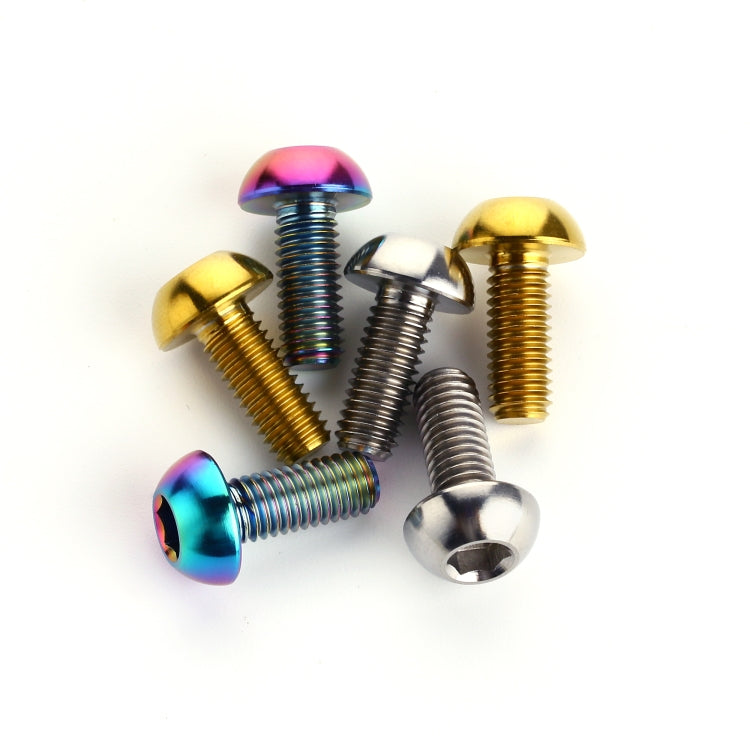 Bicycle bottle cage screws, mixed-color M5 bolts with round heads