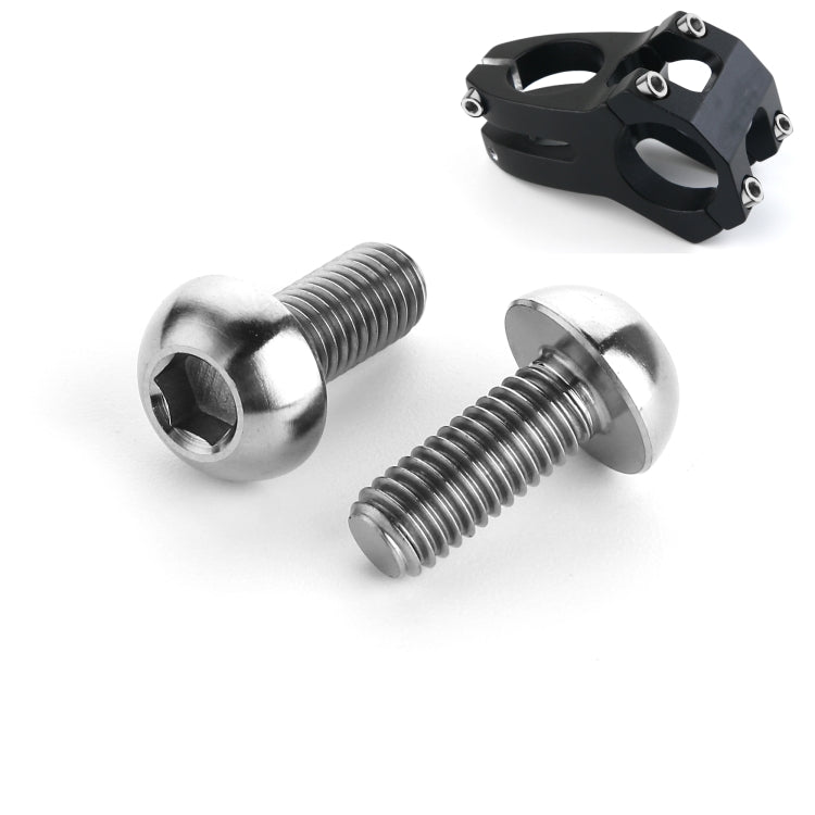 Bicycle bottle cage screws, 2 silver M5 12mm bolts with black bottle cage