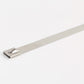 Stainless steel cable tie strap with locking head and flat ratchet end