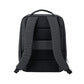 Dark gray laptop backpack with open back panel and padded shoulder straps