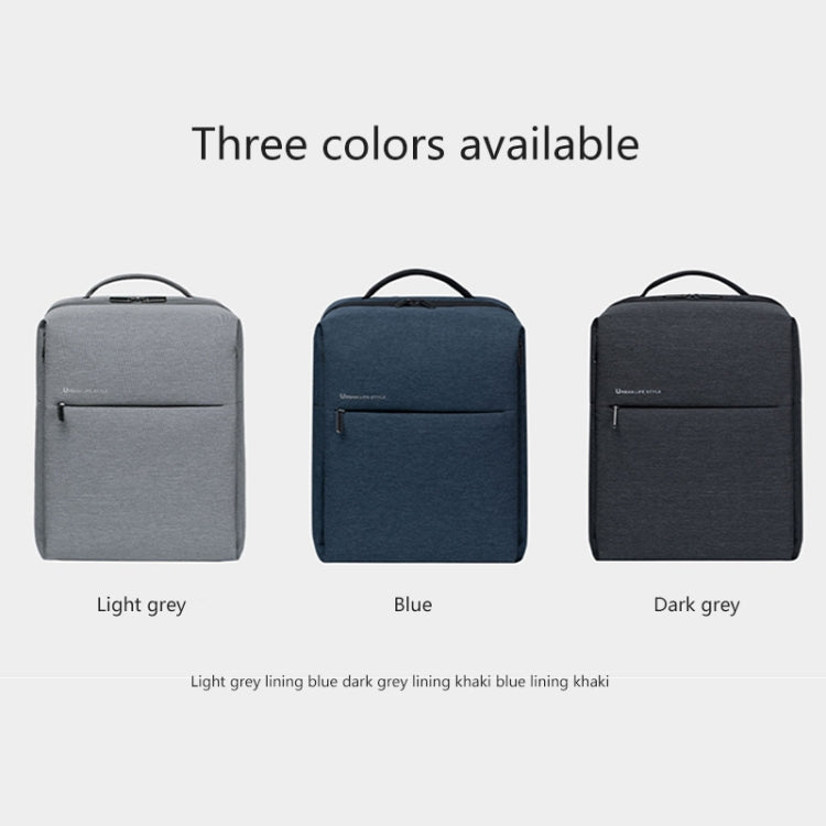 Waterproof simple backpack shown in three colors, with top handle and front zip pocket