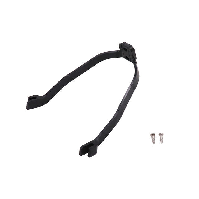 Rear fender bracket, black frame with two included screws