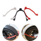 Rear fender brackets set: white, black, and red clips