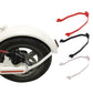 Rear fender bracket, red and black L-shaped bracket set