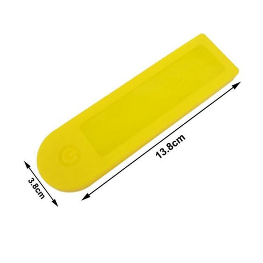 Yellow silicone waterproof protective case, 13.8cm x 5.8cm dimensions shown