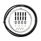 Universal bicycle shifting and brake cable set with black housings, inner wire, and ends