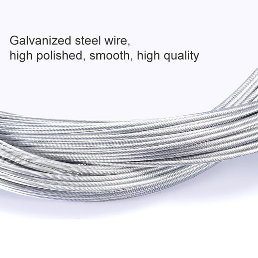 Close-up of polished galvanized steel bicycle inner cable wire, smooth and shiny