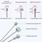 Diagram of universal bicycle cable housing types and cable measurements with connectors