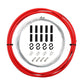 Universal bicycle brake cable set with red outer cable and included hardware accessories