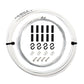 Universal bicycle brake cable set with white outer cable and included hardware accessories