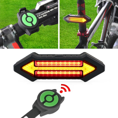 Bike tail light with amber turn signal and red running light, mounted bracket design