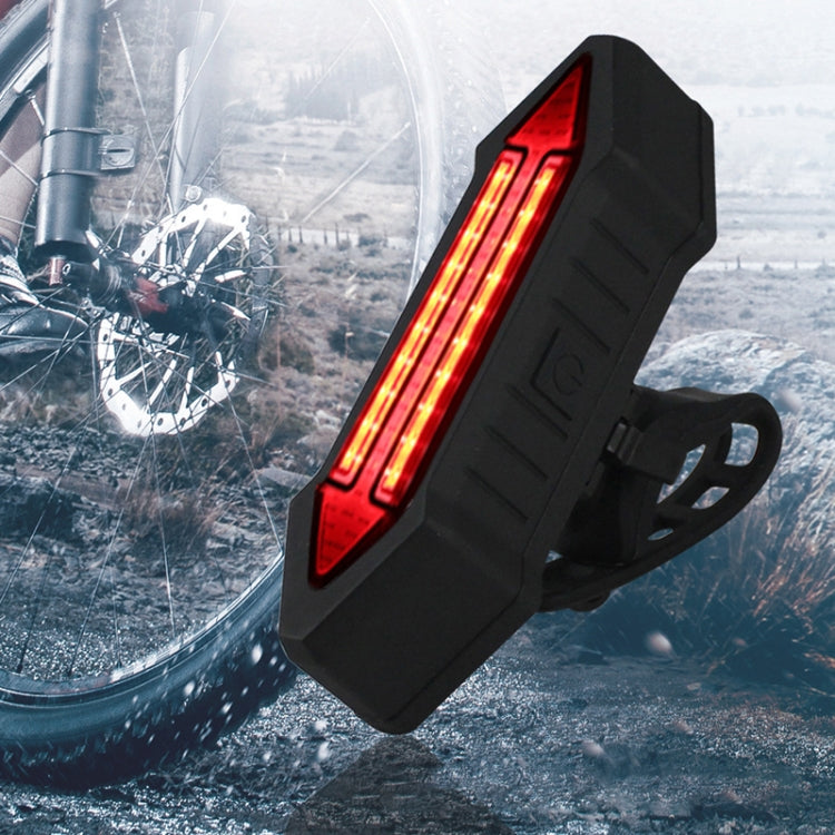 Bicycle turn signal tail light, black housing with red LED light bar
