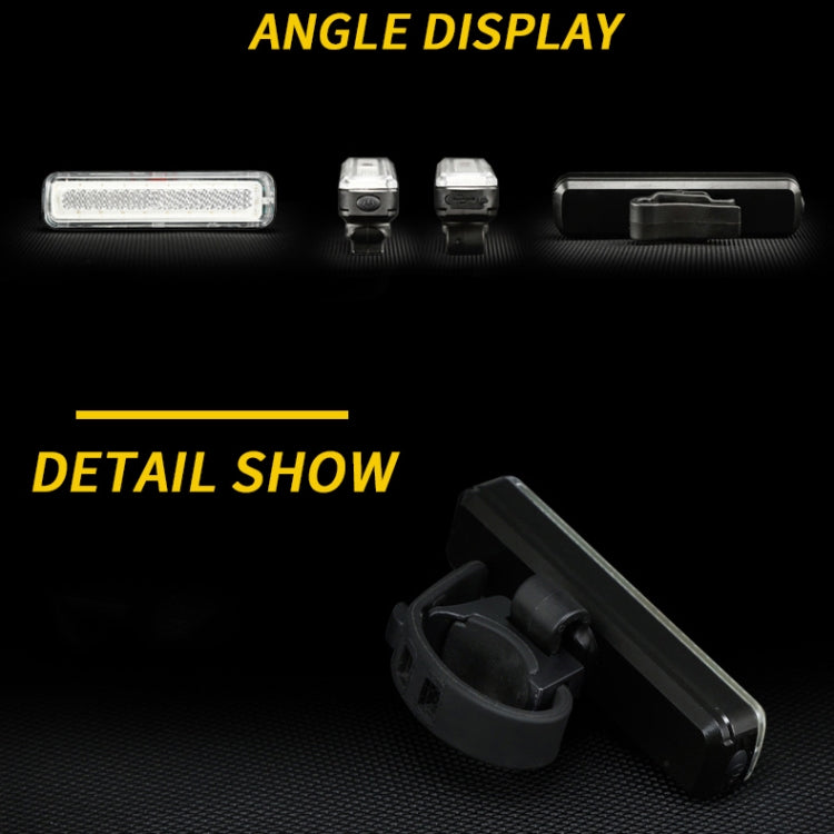 Bike tail light set with clear lens, mounting bracket, and clamp mounts
