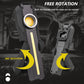 Black rechargeable flashlight lantern with rotatable bracket and 360-degree mounting base