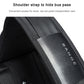 Black chest bag with webbed strap and concealed pass holder strap panel