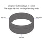 Three-pocket circular design diagram for stretch waist pocket bag width