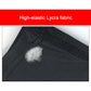 Black high-elastic knee sleeve material close-up with stitched hem and texture detail.