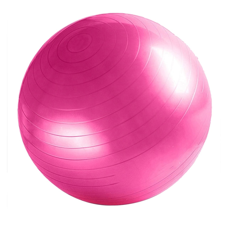 Pink anti-burst fitness yoga ball with stitched grip lines