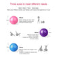 Set of anti-burst fitness yoga balls in 55cm, 65cm, and 75cm sizes