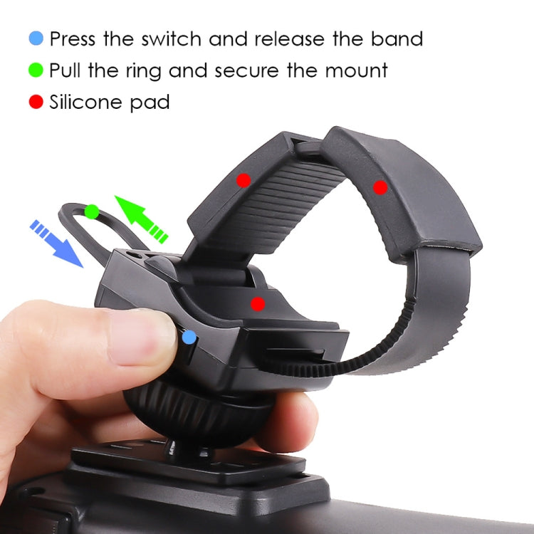 Bicycle phone holder with hand adjusting locking ring and silicone pad