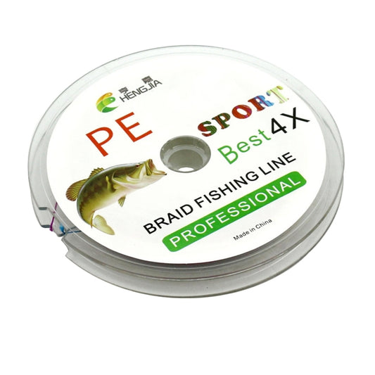 PE braided fishing line spool with Best 4X Professional label on clear reel