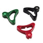 Bicycle spoke wrench set in green, black, and red with size markings