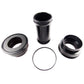 Bottom bracket bearing components: two cups and a retaining O-ring