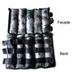Camouflage ankle weight sandbags showing front panel and back strap areas