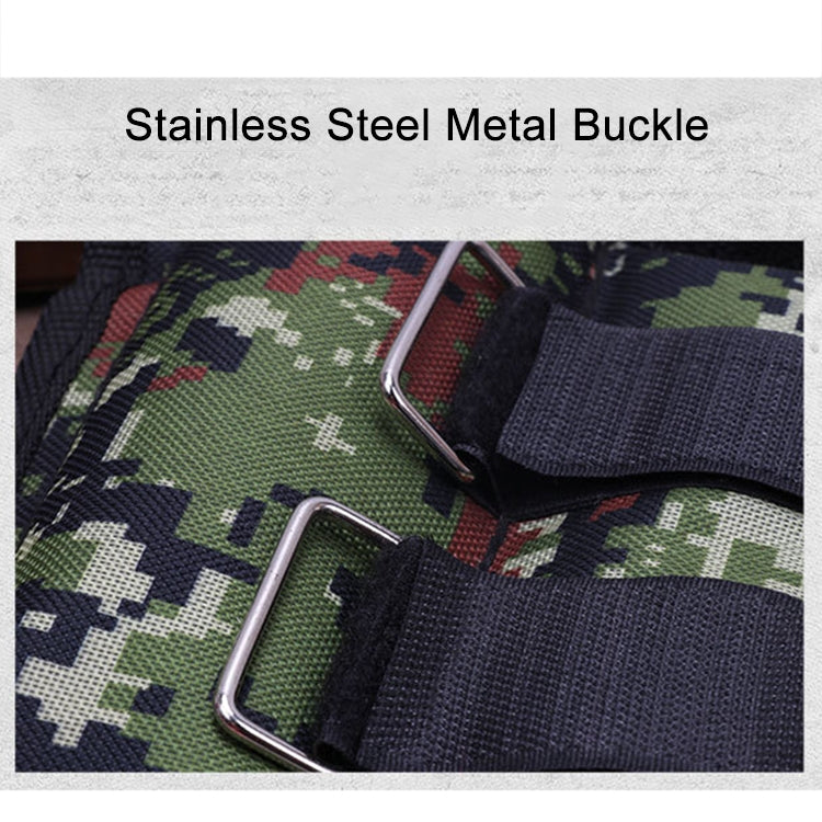 Camouflage ankle weight sandbag with stainless steel buckle and woven strap