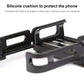 Black bike phone holder with silicone cushion pads for shock protection