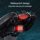 Bike warning tail light with red COB glow, black housing and red top cover