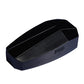 Black rectangular bike tail light with textured panel and side indicator slot