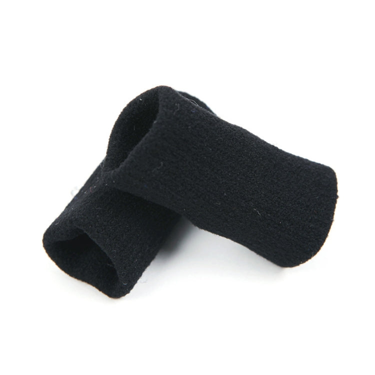 Black nylon finger sleeve, protective finger wrap with open end